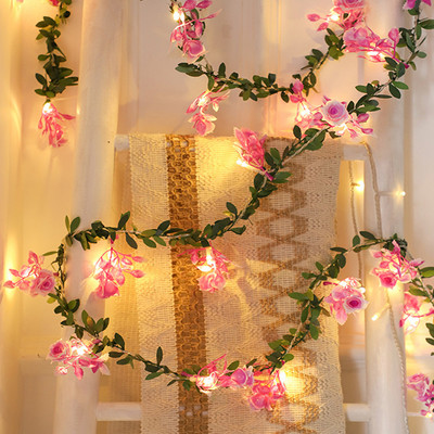 Unquie Orchid Flower LED String Lights, Floral γιορτινός φωτισμός, Vase Flower , Party Event Διακόσμηση Νεράιδα Διακόσμηση υπνοδωματίου