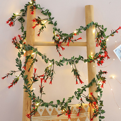 Kénytelen orchidea virágos LED füzérlámpák, virágos ünnepi világítás, vázavirág, bulirendezvények fénydekorációja, tündéri hálószoba dekoráció