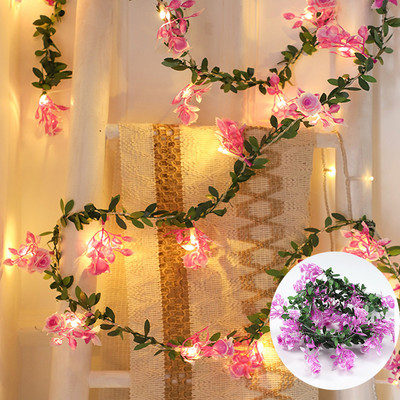 Kénytelen orchidea virágos LED füzérlámpák, virágos ünnepi világítás, vázavirág, bulirendezvények fénydekorációja, tündéri hálószoba dekoráció