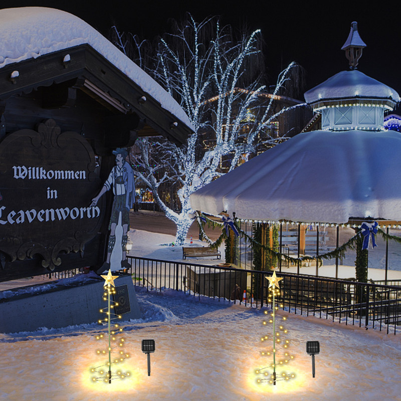 Nešiojamos saulės kalėdinės eglutės lemputės vandeniui atsparios saulės šviesos diodų Kalėdų eglutės žibintų spiralė, skirta namų atostogų vakarėliui dekoruoti