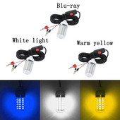 12V 108 LED zemūdens makšķerēšanas gaisma zemūdens zivju meklētāja lampa ar 5 m vadu un zvejas gaismas laiva piesaista zivis