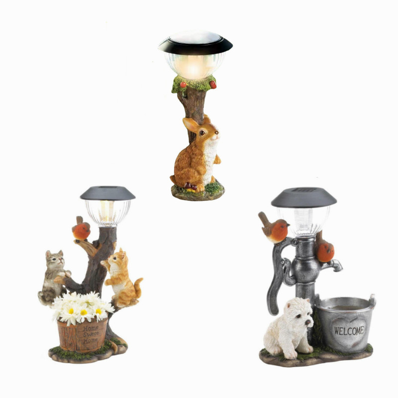 Solar Resin Tree House Dekoratív lámpák Kis ház Díszek Kültéri Kert Kert Erkély Terasz Út Dekoratív Gyeplámpák
