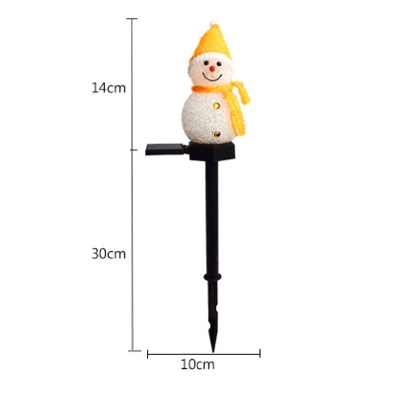 Karácsonyi táj napelemes fénydekoráció rajzfilm hóember gyepfény kültéri kerti világítás napelemes fény kreatív LED földi lámpa