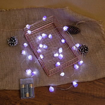 30LED Fairy Lights Crystal String Lamp USB/Battery Powered Natural Crystal Stones Γιρλάντες Χριστουγεννιάτικη διακόσμηση κήπου