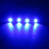(4) Plavo LED svjetlo za čamac Srebrna vodootporna paluba od 12 V za Enzo Malibu Wakesetter MasterCraft X podvodni jetski Aquatrax R-12X