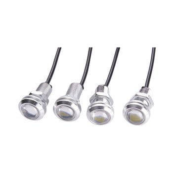 (4) Μπλε LED Light Boat Silver Αδιάβροχο κατάστρωμα 12v για Enzo Malibu Wakesetter MasterCraft X Underwater JetSki Aquatrax R-12X