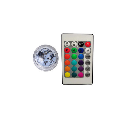 24 billentyűs távirányítós merülő könnyű teamécses víz alatti lámpa IP68 vízálló esküvői váza úszómedence akvárium dekorációhoz