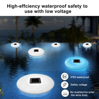 Ηλιακό Πλωτό Φως Πισίνα LED Solar Power Multi Color Changing Water Drift Lamp for Fish Tank Pond