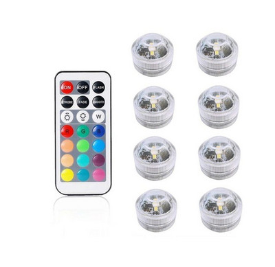 RGB vodootporna podvodna LED svjetiljka na baterije, podvodna noćna svjetiljka, čajne svjetiljke za vazu, zdjele, akvarij, vjenčanje za zabavu
