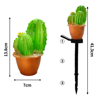Āra LED saules gaisma ananāsu grīdas apgaismojums opuncija Ziemassvētku rotājumi zāliena gaisma Dārza ainava Ūdensizturīgs