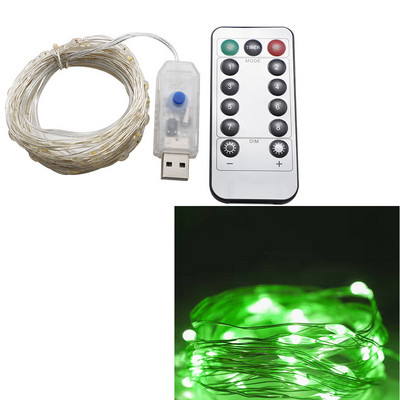 Távirányító Fairy Lights USB LED füzér lámpák kültéri vízálló füzér távirányítóval karácsonyi parti kerti LEDLight