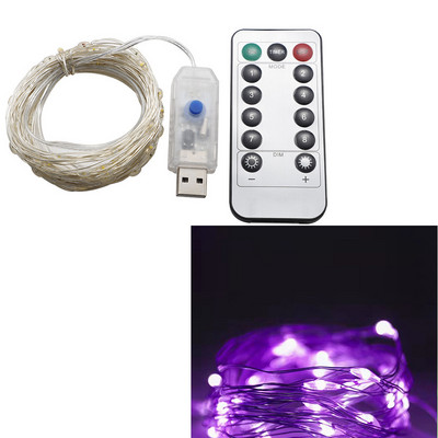 Távirányító Fairy Lights USB LED füzér lámpák kültéri vízálló füzér távirányítóval karácsonyi parti kerti LEDLight