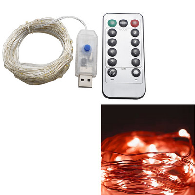 Távirányító Fairy Lights USB LED füzér lámpák kültéri vízálló füzér távirányítóval karácsonyi parti kerti LEDLight