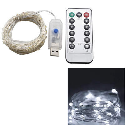 Távirányító Fairy Lights USB LED füzér lámpák kültéri vízálló füzér távirányítóval karácsonyi parti kerti LEDLight