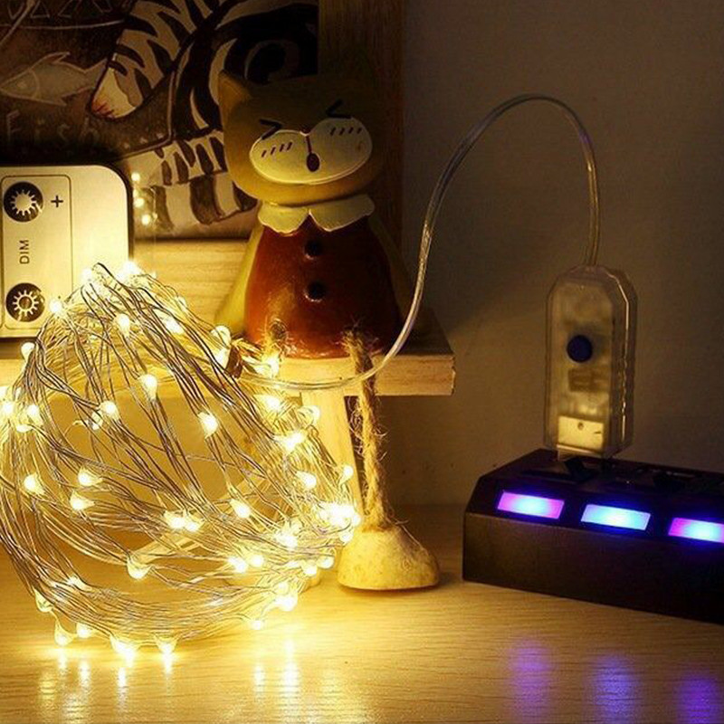 Távirányító Fairy Lights USB LED füzér lámpák kültéri vízálló füzér távirányítóval karácsonyi parti kerti LEDLight
