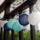 20 medvilninių pasakų lempučių, įjunkite bateriją, langą, užuolaidų stygą Šviesos vestuvinė vakarėlis namų sodas, lauko vidaus sienų dekoras