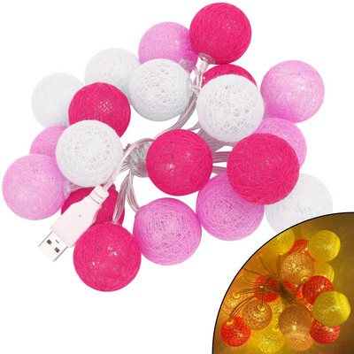 20 medvilninių pasakų lempučių, įjunkite bateriją, langą, užuolaidų stygą Šviesos vestuvinė vakarėlis namų sodas, lauko vidaus sienų dekoras