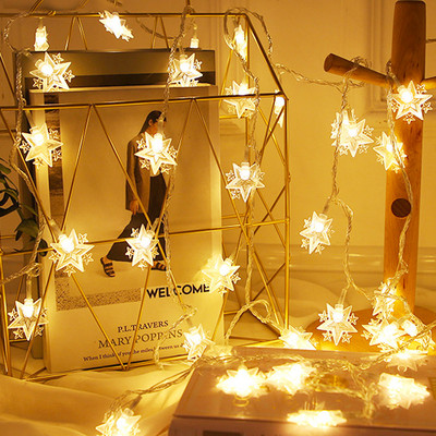 1.5M/6M LED Star Moon Novost rasvjeta Vilinski vijenac String Lights Eid al-Fitr Ramadan Wedding Home Indoor Decoration Light