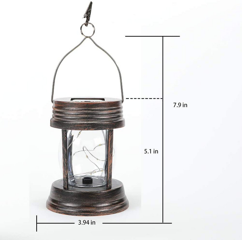 Lumină suspendată pentru grădină solară, în aer liber, rezistentă la apă, cu LED-uri, cu stele, pentru grădină