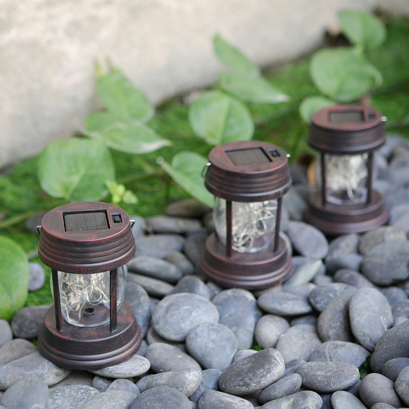 Lumină suspendată pentru grădină solară, în aer liber, rezistentă la apă, cu LED-uri, cu stele, pentru grădină