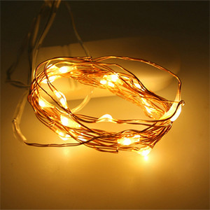 10db LED Fairy String Lights elemmel működő LED rézhuzalos lámpák kültéri vízálló palacklámpák hálószoba dekorációhoz