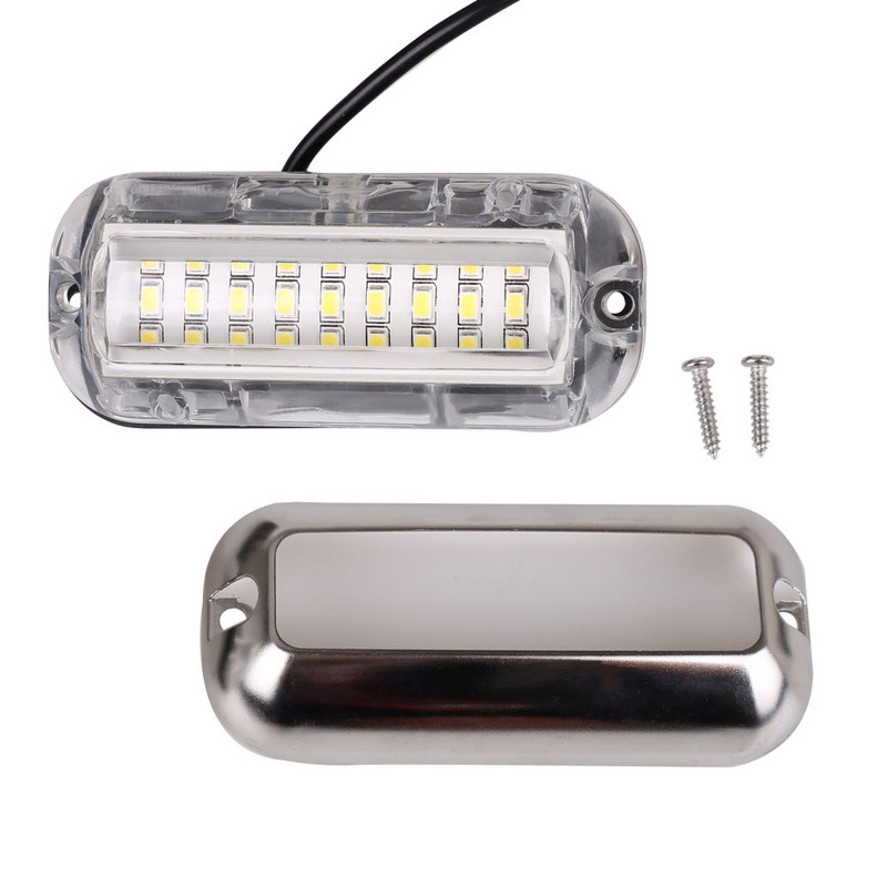27 LED nerūsējošā tērauda laivas gaisma zemūdens pontona jūras kuģu laivas piederumi, ūdensnecaurlaidīgs jūras apgaismojums 3528