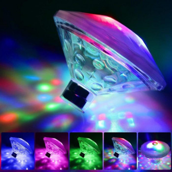 Πλωτό φως πισίνας Υποβρύχιο υποβρύχιο φωτιστικό RGB LED ντίσκο Φωτιστικό μπαρ πάρτι Λαμπερό επίδειξη ντεκόρ φως μπάνιου