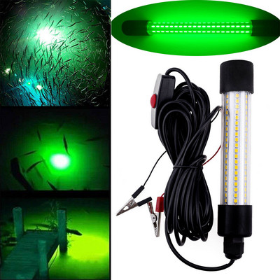 20W DC/AC 12V 126 LED 5M жична зелена водоустойчива LED привличаща стръв риба потопяема светлина за подводен риболов