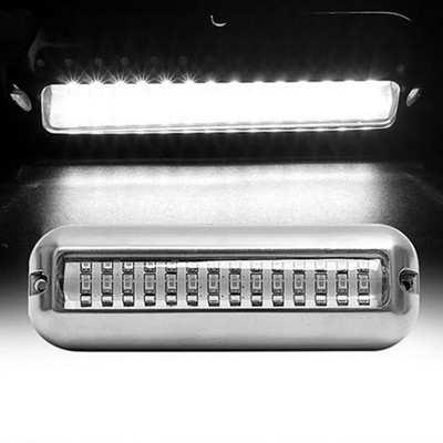 42LED yacht víz alatti könnyű rozsdamentes acél tengeri csónak lámpa 10-30V víz alatti lámpa IP68 vízálló 80W jacht csónak tartozékok