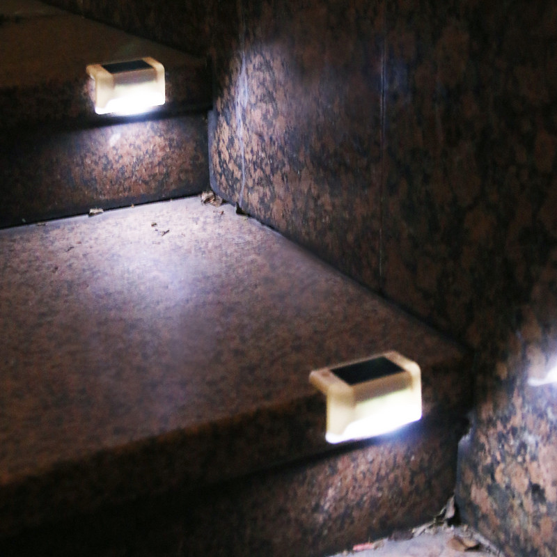 4 tk LED päikesevalgusti tee trepp väljas veekindel seinavalgusti aed maastiku astmevalgustid rõdu tara päikesevalgustid UUS