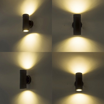 Speciallize Led стенна лампа с гнездо Gu10 Стенна лампа на едро Външна хидравлична сграда Веранда нагоре надолу Стенен аплик Осветление