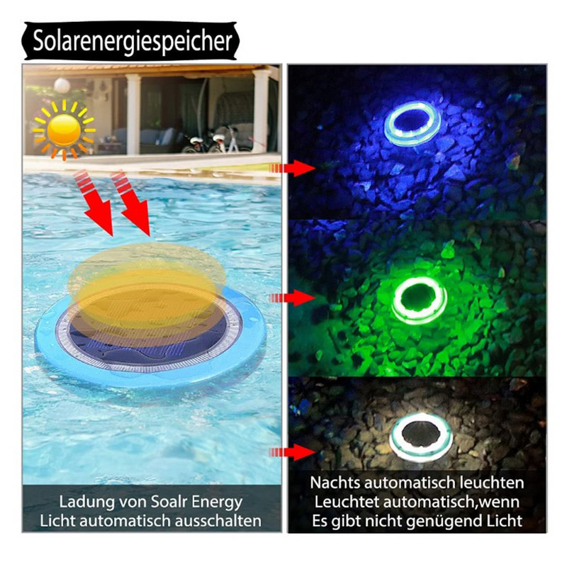 Lumini solare plutitoare pentru piscine Lumini plutitoare Decorarea gradinii Lumini pentru piscina Piscina petrecere Lumina de noapte pentru curte iaz piscina albastru