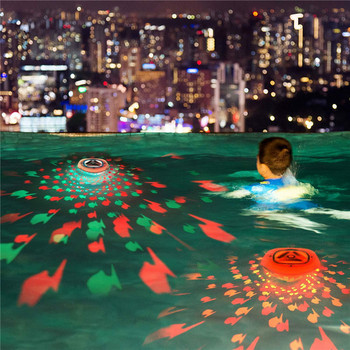 Πολύχρωμο πλωτό φωτιστικό σιντριβάνι Υποβρύχιο φως πισίνα Αδιάβροχη μπανιέρα Fish Projector Φωτιστικό μπάνιου Fish Tank Δώρο για παιδιά