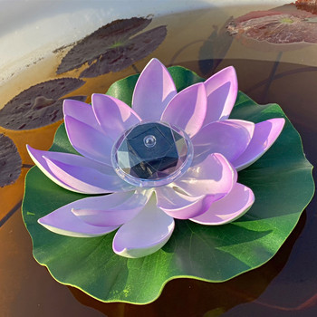 Φωτισμός πισίνας με ηλιακή ενέργεια Τεχνητή πισίνες Lotus Σχήμα πλωτό σιντριβάνι λιμνούλα Κήπος Λάμπα πισίνας Led ηλιακό φως πισίνας