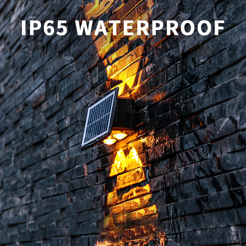 Lauko saulės šviestuvai Išorinė lempa sodo puošmena LED atšvaitas lempa vandeniui atspari sieninė plovimo mašina Galinga saulės sieninė lempa