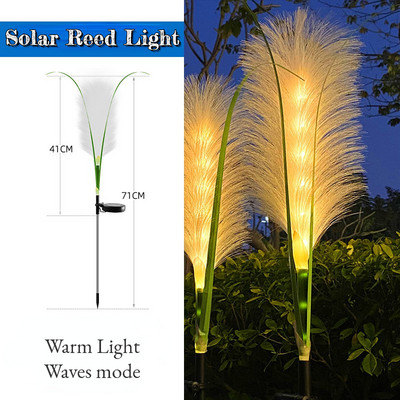 Saules dārza gaisma LED šķiedru optikas niedru gaismas āra ūdensnecaurlaidīgas ainavas lampas kāzu brīvdienu pasaku gaismas pagalma iekšpagalma dekors