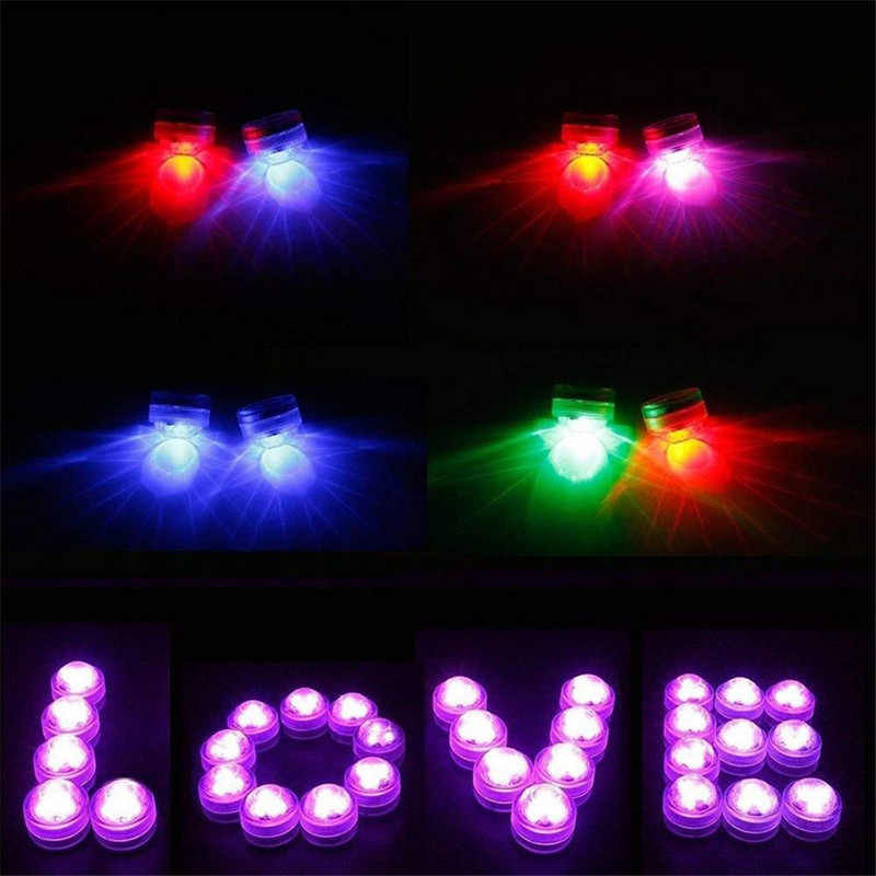 Υποβρύχια φώτα LED Αδιάβροχο νυχτερινό φωτιστικό & Τηλεχειριστήριο Μπαταρία με τροφοδοσία για Διακόσμηση πάρτι για Βάζο Φωτιστικό Γάμου