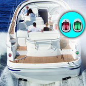 2db vízálló hajónavigációs fényzöld és piros tengeri LED jobb oldali és bal oldali lámpa Boat Yacht Skeeterhez DC 12-24V