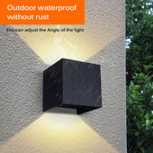 Kültéri vízálló IP65 12W LED tornácos lámpák modern beltéri dekoráció felülről lefelé kétfejes folyosói fali lámpa 220V karácsonyi lakberendezés