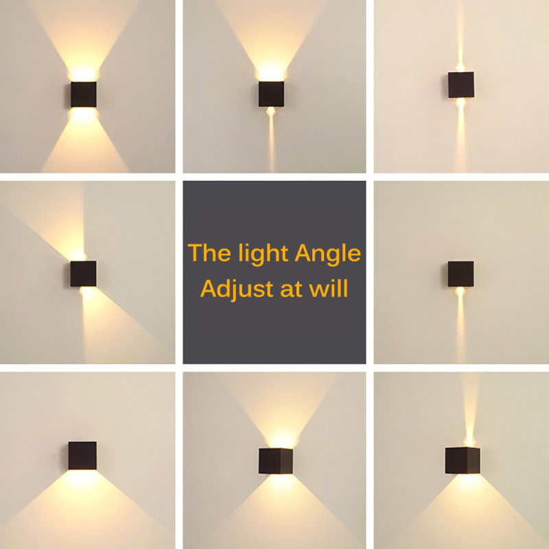 Kültéri vízálló IP65 12W LED tornácos lámpák modern beltéri dekoráció felülről lefelé kétfejes folyosói fali lámpa 220V karácsonyi lakberendezés