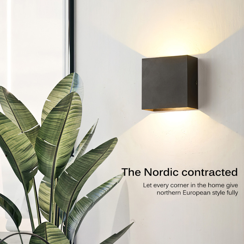 Kültéri vízálló IP65 12W LED tornácos lámpák modern beltéri dekoráció felülről lefelé kétfejes folyosói fali lámpa 220V karácsonyi lakberendezés