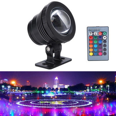 10W/20W RGB Led zemūdens gaisma Ūdensnecaurlaidīga IP65 strūklaka baseina dīķi akvārija tvertnes lampa 16 krāsu+ tālvadības pults prožektori