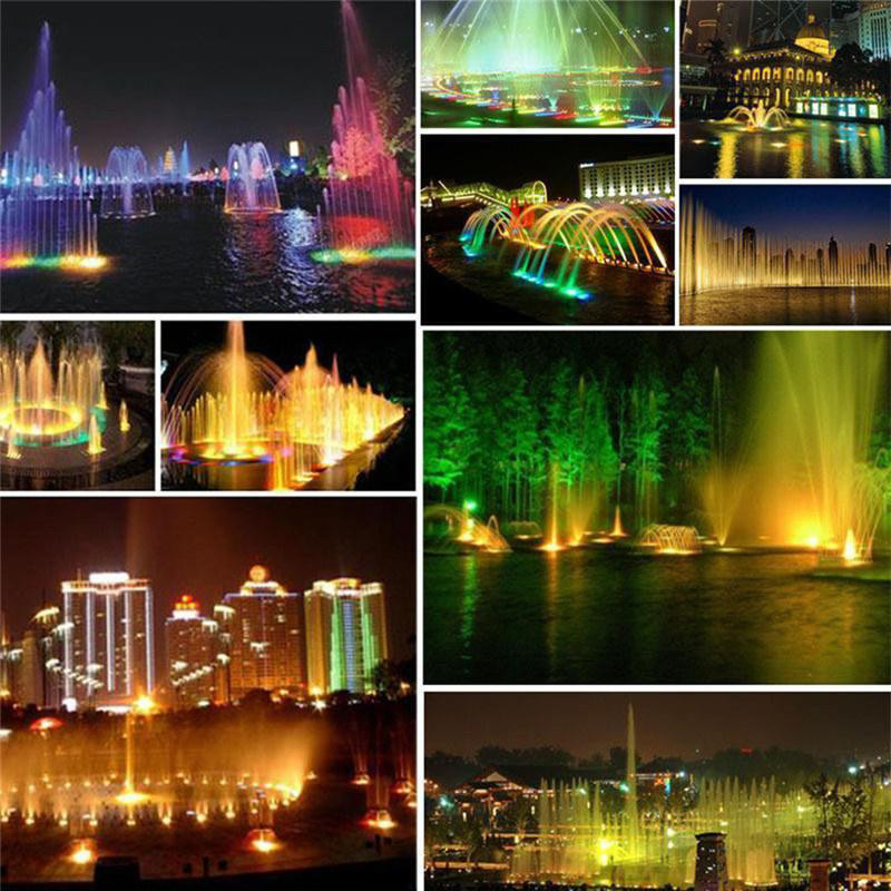 10W/20W RGB Led zemūdens gaisma Ūdensnecaurlaidīga IP65 strūklaka baseina dīķi akvārija tvertnes lampa 16 krāsu+ tālvadības pults prožektori