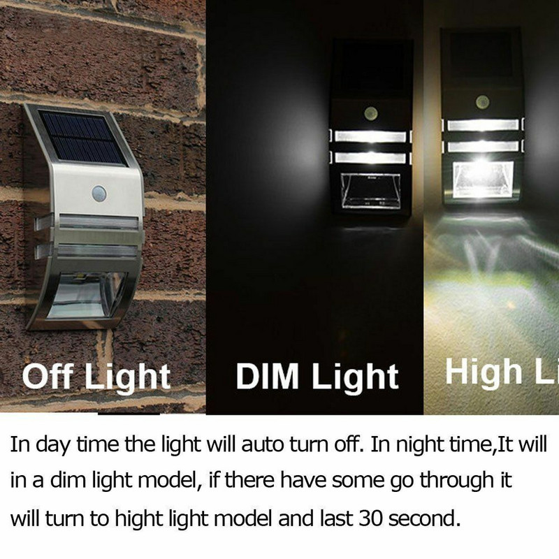 LED napelemes lámpa kültéri napelemes lámpa PIR mozgásérzékelős napenergiával működő vízálló fali lámpa kerti udvari ösvény díszítő lámpához