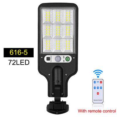Saules gaisma 117 COB liela āra saules ūdensnecaurlaidīga ielas gaisma dārza infrasarkanā sensora kustības sensora viedā tālvadības pults gaisma