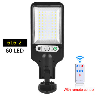 Saules gaisma 117 COB liela āra saules ūdensnecaurlaidīga ielas gaisma dārza infrasarkanā sensora kustības sensora viedā tālvadības pults gaisma