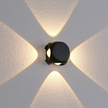 Led водоустойчива стенна лампа Външна IP65 алуминиева външна лампа Декорация на домашен хол Модерна вътрешна лампа нагоре и надолу