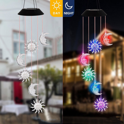 Divat színváltó függő macska szélcsengő Napenergiával működő LED golyós lámpák kerti kültéri kolibri alakú lámpa fehér