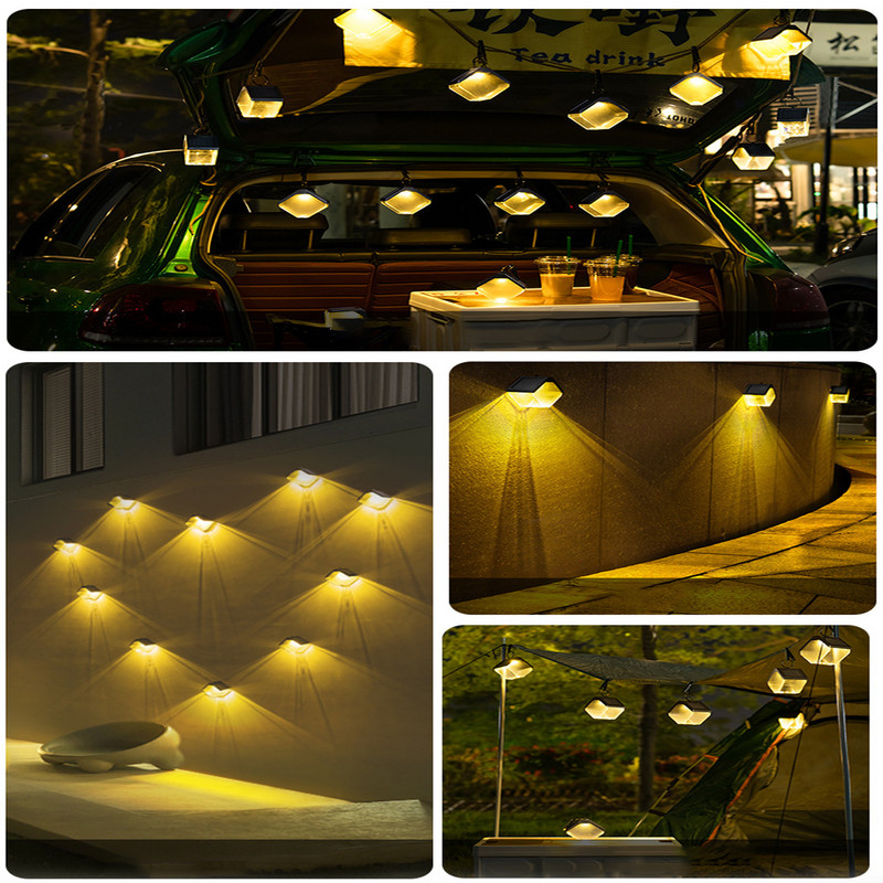 Piekārta LED saules lampa krāsaina ūdensnecaurlaidīga āra sienas lampa ar sienu pagalma lievenis dārza koku aizsargmargas apdare sienas gaisma