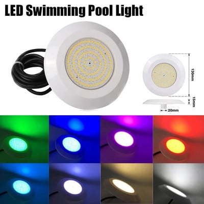 Lumină subacvatică cu LED RGB umplută cu rășină pentru piscină IP68, montată pe perete, pentru piscină, 12W 12V, pentru fântâna spa pentru iaz